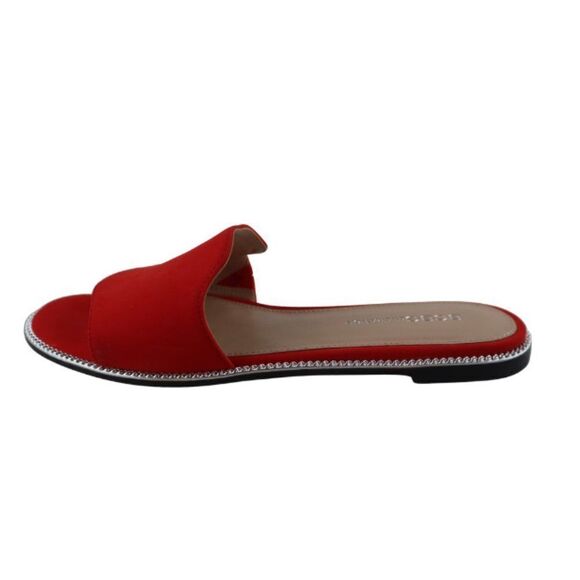 BCBGeneration Womens Size 6.5 Red Zahara Suede Slip On Flats Sandals - Picture 5 of 11